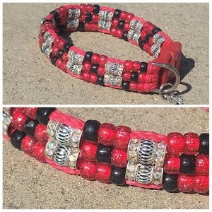 Custom Handmade Beaded Bling Dog Collar